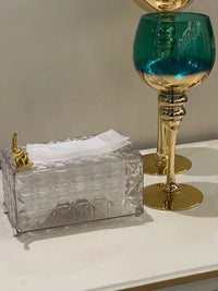 Luxury Crystal Transparent Tissue Box Holder